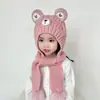 Gorro Infantil Todo en Uno Otoño e Invierno Protección Auditiva para Bebé Gorro de Lana Niños y Niñas Protección Auditiva Cálida Gorro de Punto Transfronterizo Lindo