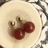 Novo Novo Ágata Verde Chinesa Ágata Vermelha Brincos Femininos Festivo Ano Novo Luxo Leve Estilo Chinês Brincos Hanfu Lote de Fábrica