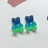 Lindos parches de resina con pegamento de gota de oso con degradado de color gelatina, accesorios para hacer pendientes, horquillas, material al por mayor