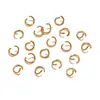 Anillas abiertas de acero inoxidable de 3-10 mm color oro de 18K que conservan el color, argollas de salto chapadas al vacío, anillos de conexión, accesorios para joyería DIY