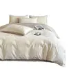 Conjunto de Roupa de Cama Quatro Peças de Algodão de Fibra Longa 60s Lavado, Toda em Algodão, Espessado, Escovado, Luxo Leve Classe A, Jacquard Bordado Tridimensional, Roupa de Cama 100% Algodão