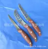 Conjunto de Facas de Aço Inoxidável Sanduíche Cabo de Plástico 3 Peças Recortado Faca de Pizza Faca de Bife Faca de Pizza Faca para Presente