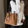 2026 Bolso Retro de Ante para Mujer Bolso Casual Simple de Hombro Estilo Nuevo con Piel Sintética para Viajes Gran Capacidad