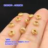 Plata de ley s925 Chapado en oro Espaciadores de Moneda de Cobre Burbuja Cuentas Rueda Cuerda de Mano Trenzada Pulsera Collar Accesorios DIY Hechos a Mano