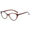 Óculos Gatinho Retrô para Miopia, Lentes Personalizadas, Essencial para Maquiagem Zero Feminina, Óculos Triangulares Estilosos Europeus e Americanos com Bloqueio de Luz Azul