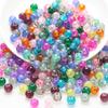 Contas de pipoca quente-venda floral crack beads 8mm treme ao vivo DIY artesanal frisado pulseira colar jóias material correspondente