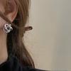 Moda Europea y Americana Transfronteriza Estilo Metal Geométrico Nudo Flor Aretes S925 Personalidad Combinable Aretes de Alta Gama Joyería