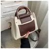 Nueva Moda Primavera Estilo Coreano Patchwork Textura Retro Bolso Pequeño Cuadrado de un Solo Hombro 2026 Bolso de Mano Cruzado Casual con Estilo