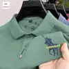 Nueva Camisa Polo de Manga Larga Camiseta para Hombre Otoño e Invierno de Mediana Edad Bordada Casual Moda Estilo Coreano Moderna Camiseta para Hombre