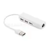 Hub de Rede RJ45 para USB 3.0 A/F Plug and Play Divisor Interface de Conversão Múltipla