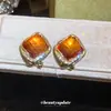 Novos Presilhas e Brincos de Cristal em Forma de Diamante, um Brinco Versátil e Exquisito que Pode Ser Usado de Múltiplas Maneiras, com um Design de Nicho e Luxuoso para Mulheres