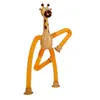 Girafa Colorida Lala Fole Descompressor Tubo Pop com Canudo Girafa Telescópica Puxável Brinquedo de Novidade para Descompressão