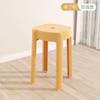 Taburete de plástico apilable para el hogar, taburete grueso de molino de viento, apilable, moderno y sencillo, mesa de comedor, banco alto, silla redonda tipo torbellino.