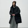 Jaqueta de Inverno 2025 Estilo Coreano com Gola Alta, Comprimento Médio, para Mulheres, Engrossada, Casual, Corte Reto, 90% Penugem de Pato, Alta Qualidade