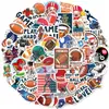 50 Adesivos Temáticos de Futebol da NFL para Compra Direta Transfronteiriça, Adesivos Personalizados para Decoração de Skate DIY, Adesivos de PP Impermeáveis Reutilizáveis