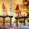 Luzes de Boneco de Neve Solar de Natal para Pátio ao Ar Livre Luzes Led Dia do Papai Noel Ip55 Luzes de Gramado