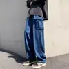 Aliexpress Comércio Exterior Europeu e Americano Transfronteiriço Amazon Wish Aliexpress Jeans Casuais de Perna Larga de Cintura Alta para Primavera e Outono para Homens e Mulheres