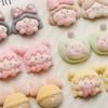 Felpa otoño e invierno flocado lindo caricatura princesa niña lazo diy tocado pasador parche material al por mayor