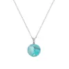 Collar con Colgante Esférico Transparente de Resina Estilo Bosque Nuevo Transfronterizo de Amazon Planeta Luminoso Cielo Azul y Nubes Blancas