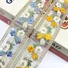 Encaje Bordado con Lentejuelas de Colores en Organza de 4.5 cm de Ancho Estilo Étnico Estilo Nacional Accesorios para Ropa Decoraciones de Cuello y Puño