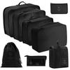 Conjunto de Armazenamento de Viagem com Compartimentos para Organização Fácil, Conjunto Multifuncional de Sete Peças para Organização Doméstica e Armazenamento Portátil