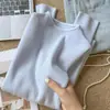 Suéter de punto suave y acogedor para mujer transfronterizo al por mayor con cuello alto pequeño, camiseta base de manga larga, cuello semi-alto, nueva prenda superior de moda para otoño e invierno