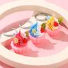 Modelo de Cupcake de Postre Simulado Pegamento de Crema Tarta de Huevo Colgante Llavero Colgante Creativo para Teléfono Móvil Fabricante de Origen