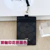 Porta Credencial de Trabajo Cuero Genuino con Cordón, Porta Insignia de Empleado de Alta Gama, Porta Tarjetas con Ranuras Múltiples para Colgar del Cuello