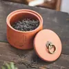Bote de Arcilla Púrpura para Té con Tapa, Tamaño Pequeño, Sellado, Almacenamiento a Prueba de Humedad para Té Pu-Erh, Empaque de Té para Uso Doméstico