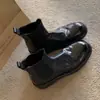 Botines Chelsea de Cuero de Caballo Lavado con Pliegues para Mujer Otoño/Invierno 2026 Nuevos Botas Chimenea Elásticas Vintage Botas Martin de Suela Gruesa