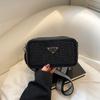 Bolsa Popular Nueva para Mujer 2024 Bolso de Cámara con Diamantes Simple y de Moda Bolso de Hombro con Correa Ancha Estilo Coreano Bolso Cuadrado Pequeño Cruzado