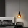 Lámpara Colgante Minimalista Italiana para Mesita de Noche de Dormitorio Moderna Simple Lujo Diseñador Pasillo Barra de Bar Mostrador Restaurante Luminarias