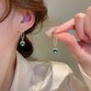 Pendientes Estilo Retro Hong Kong Otoño e Invierno Celebridad de Internet Pendientes de Lujo Ligero Gama Alta Oro Perla Pendientes Versátiles para Mujer