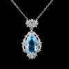 Lágrimas da Sereia Santa Maria hailanbao pingente pequeno livro vermelho recomendar indústria pesada cheio de diamante gota de água Topa colar azul