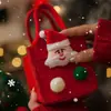 Bolsa de fieltro navideña Caja de regalo de manzana para Nochebuena Bolsa de dulces para niños Empaque de manzana Bolso de mano de fieltro Caja de regalo pequeña
