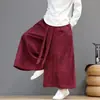 Pantalones de pana de pierna ancha estilo chino nuevos Otoño/Invierno 2026 para hombre, estilo nacional, jacquard, cintura alta, holgados, con caída, casual, largos