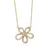 Conjunto de colar brincos anel de girassol com cinco flores de zircônia totalmente cravejado para mulheres, luxo leve, nicho, pingente de flor, pétalas de alta qualidade