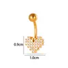 Henson Clássico Aço Inoxidável Barra com Zircônia Incrustada de Cobre Forma de Cobra Coração Forma de Flor Joia para Piercing no Umbigo