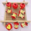 Simulación tridimensional fruta manzana nuclear diy pegamento crema funda para teléfono móvil llavero adornos de paisaje material accesorios de resina