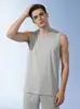 Chaleco Deportivo Holgado para Hombre Modal Fresco Transpirable de Hombros Anchos Sin Mangas Ropa de Fitness Top Deportivo para Correr al Aire Libre