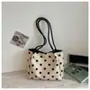 Bolso Tote de Lunares de Nuevo Estilo Transfronterizo para Mujer, de Aspecto Elegante, Bolso de Mano Elegante y Único, Bolso de Hombro, Bolso para el Trabajo y el Ocio