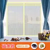 Cortina de malla mosquitera con cremallera, gancho y bucle autoadhesivo, cortina de arena transpirable, autoadhesiva para el hogar, magnética, sin perforaciones, suministro de cortina de puerta