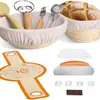 Ferramentas e Suprimentos para Assar Pão da Amazon Banneton de Rattan Cesta de Fermentação Raspador Batedor de Massa Conjunto de Corte de Pão