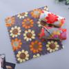 Toalla Cuadrada de Coralina Girasol Suave Absorbente No Suelta Pelusa Cocina Mano Limpieza Secado Rápido Pequeña Toalla Estampada