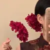 Nuevo Estilo Super Hada Flor Pinza para el Cabello Pinza Lateral Pasador Uso Diario Pinza de Garra de Flor de Tul Accesorio para el Cabello de Alta Gama para la Parte Posterior de la Cabeza