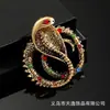 Broche Pin Cobra Europeu e Americano Transfronteiriço Personalidade Complexa Acessórios para Roupas Masculinas