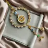 Colgante para Coche del Dios de la Riqueza de Cinco Caminos de Hangzhou con Ábaco de Colores y Candado, Colgante para Coche que Atrae la Riqueza