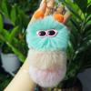 Piel de Conejo Rex Sintética Cosas Buenas Suceden Colgante para Llavero Bola de Felpa Decoración para Mochila Evento de la Empresa Persimmon Regalo