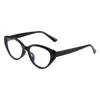 Gafas de lectura retro ojo de gato HD de moda con protección contra luz azul para lectura para personas mayores, montura ovalada, lentes planas