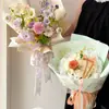 Pensamiento de Siete Colores Día de San Valentín Qixi Papel Luoqing Impermeable de 8 Capas Florería Flor de Fénix Dorado Material de Papel de Regalo Floral